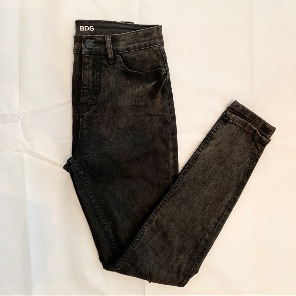 BDG Washed Black Skinny Jeans